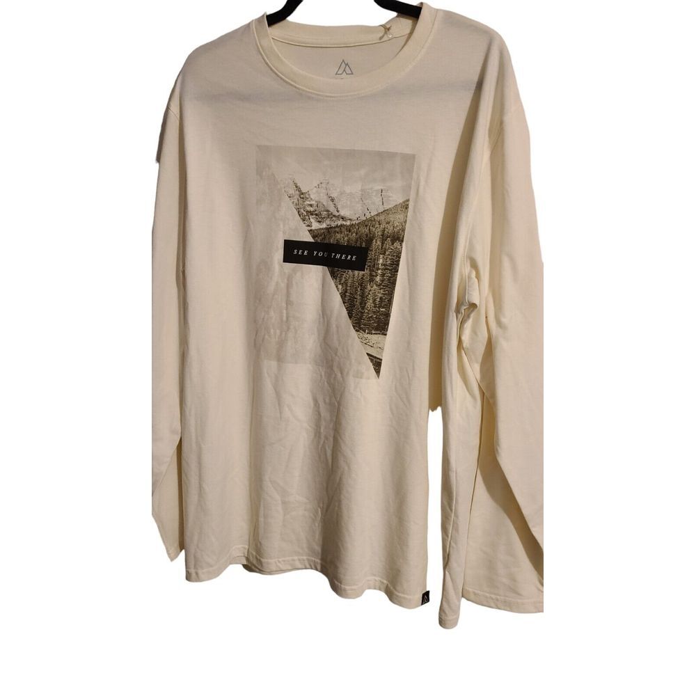 Alpine Design Mens Size XL Ivory "See you‎ there" UPF 50+ Graphic T-Shirt NWT